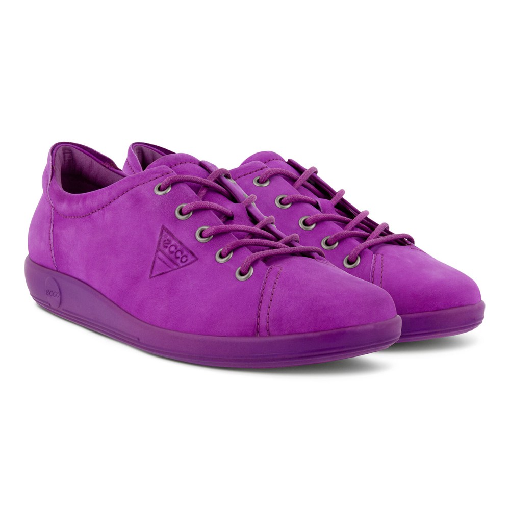 ECCO Womens Sneakers Purple - Soft 2.0 Tie - SKE-617389